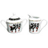 Pot à lait avec sucrier en porcelaine Vache Black Cow -blckPOTL sur Ambiance Plaisir