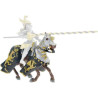 Figurine cheval aux dragons noir et or Plastoy 62030