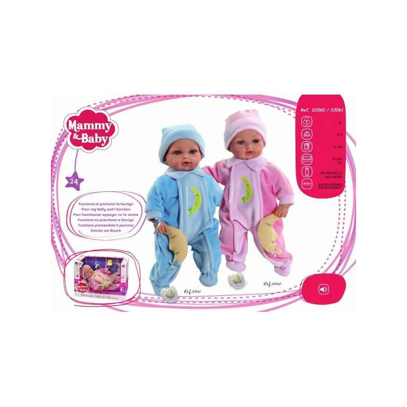 Poupée Mammy & baby 33 cm rose "try me" Arias -22060 sur Ambiance Plaisir