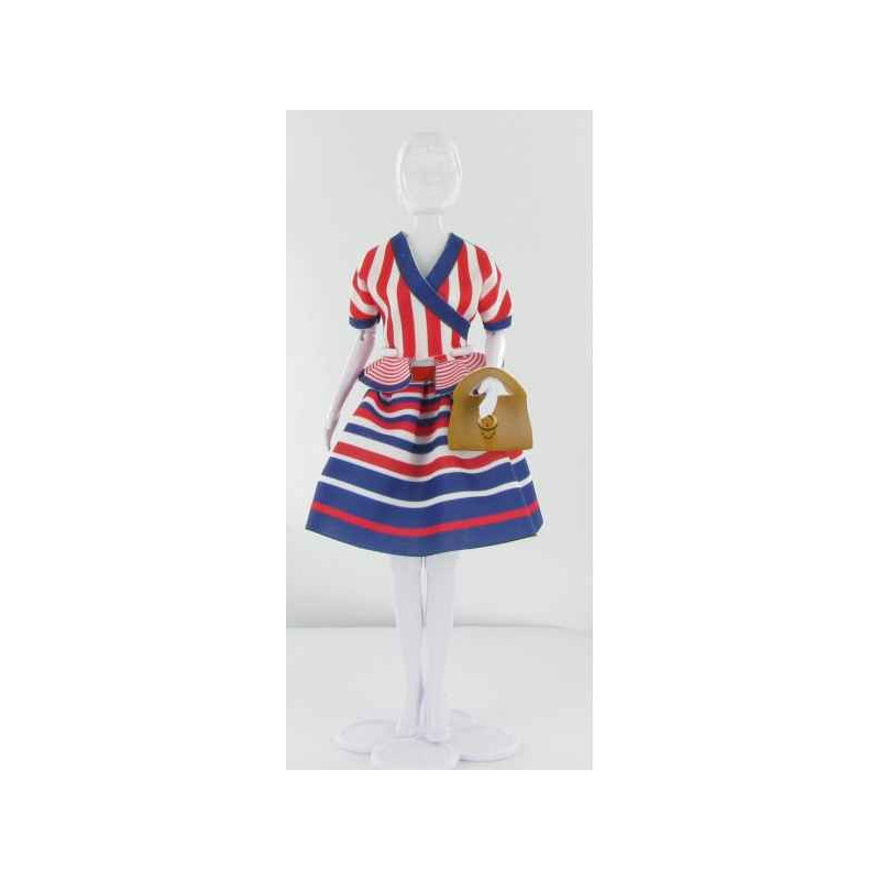Steffi stripes Dress Your Doll  -S411 -0103