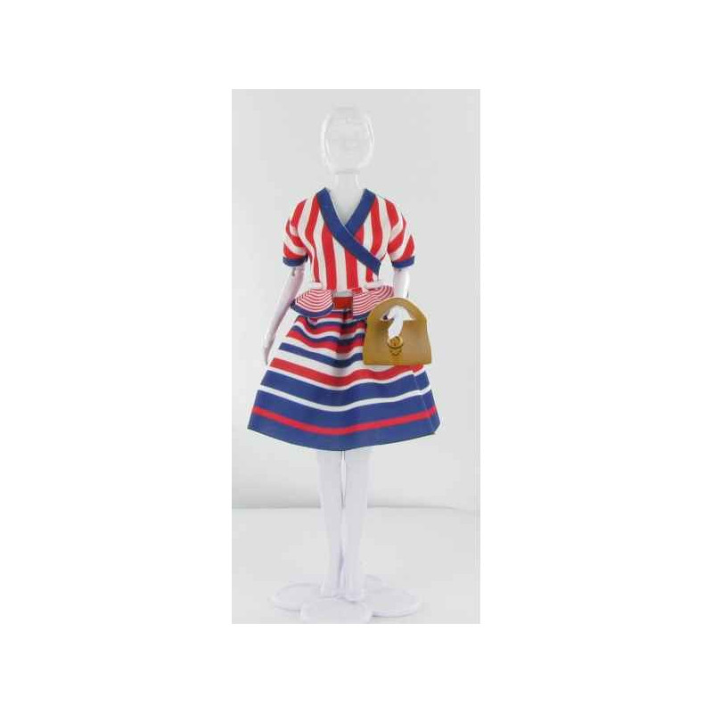 Steffi stripes Dress Your Doll -S411-0103 sur Ambiance Plaisir