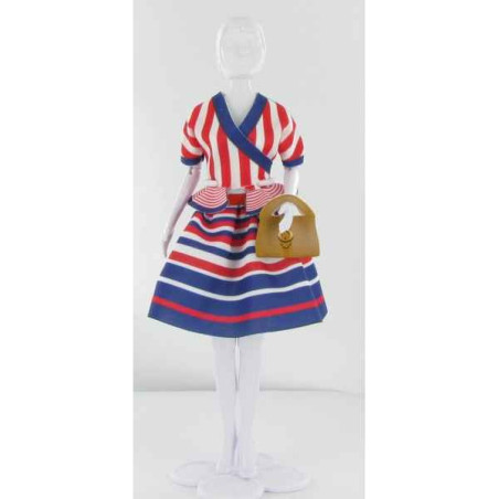 Steffi stripes Dress Your Doll -S411-0103 sur Ambiance Plaisir