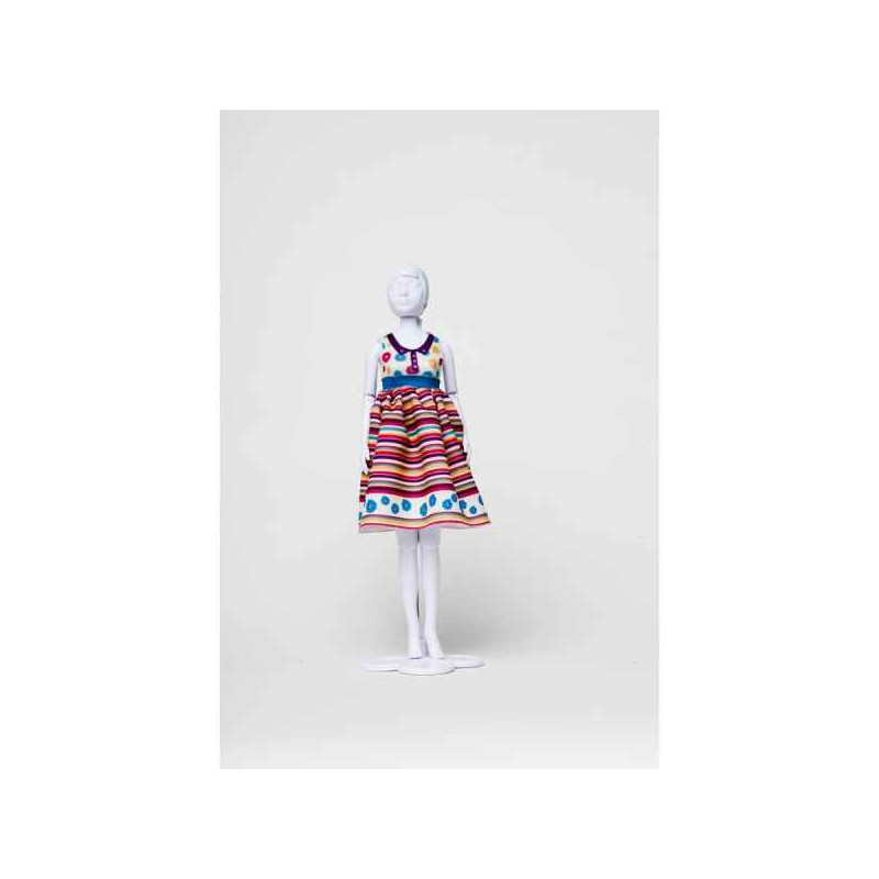 Audrey stripes & flowers Dress Your Doll  -S412 -0305