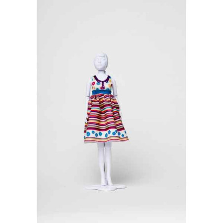 Audrey stripes & flowers Dress Your Doll  -S412 -0305
