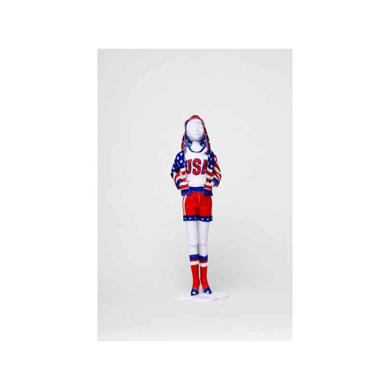 Sporty stars & stripes Dress Your Doll -S412-0204 sur Ambiance Plaisir