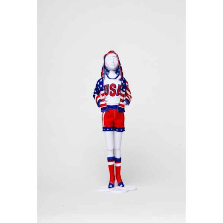 Sporty stars & stripes Dress Your Doll  -S412 -0204