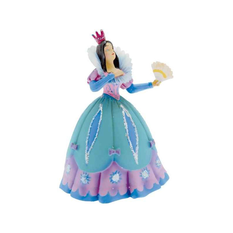 Figurine la princesse à l'éventail robe bleue  -61360