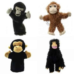 Lot marionnettes à main singe chimpanzé gorille -LWS-424Lot marionnettes à main singe chimpanzé gorille -LWS-424