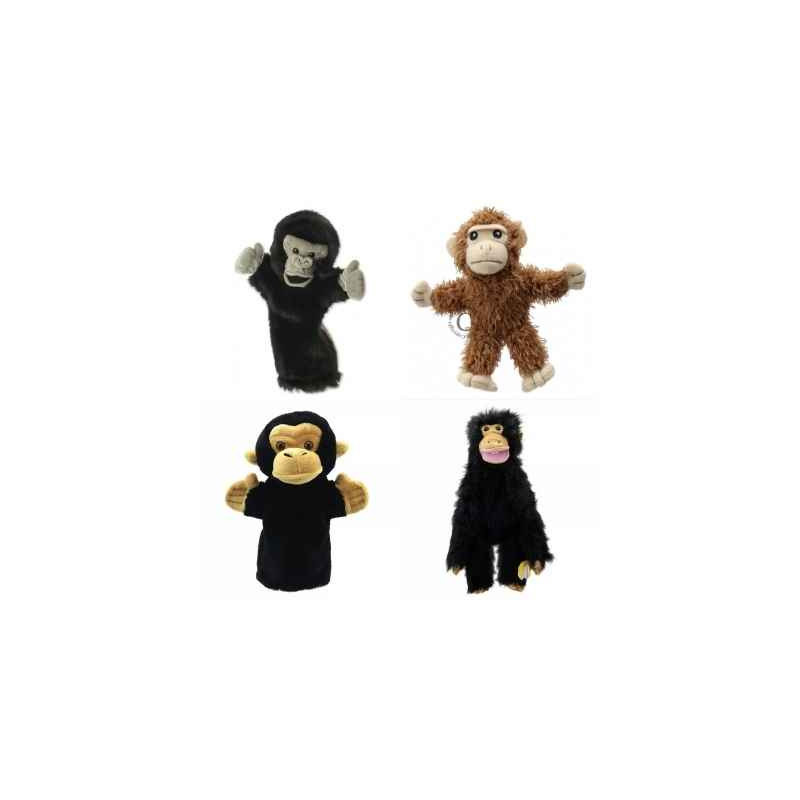 Lot marionnettes à main singe chimpanzé gorille -LWS-424Lot marionnettes à main singe chimpanzé gorille -LWS-424
