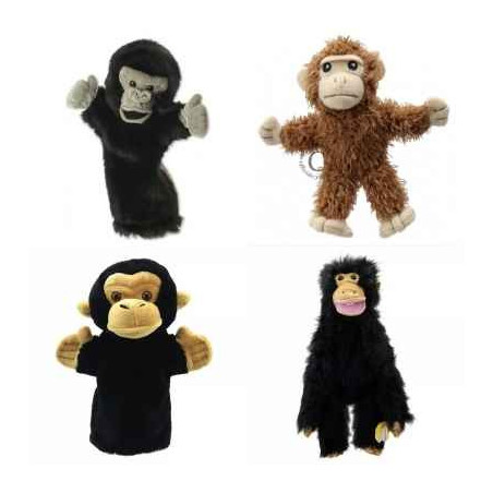 Lot marionnettes à main singe chimpanzé gorille -LWS-424Lot marionnettes à main singe chimpanzé gorille -LWS-424
