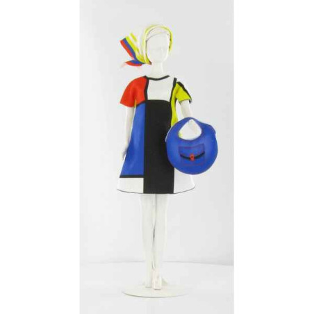 Twiggy mondriaan Dress Your Doll -S210-0305 sur Ambiance Plaisir
