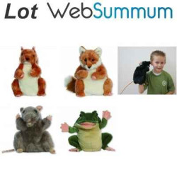 Une idée cadeau originale : Lot marionnettes à main peluche Les animaux de la forêt -LWS-491 dans la catégorie JouetsLot marionn