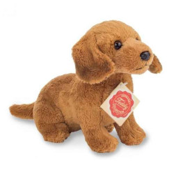 Une idée cadeau originale : Peluche chien teckel assis marron 19 cm Hermann Teddy dans la catégorie JouetsPeluche chien teckel a