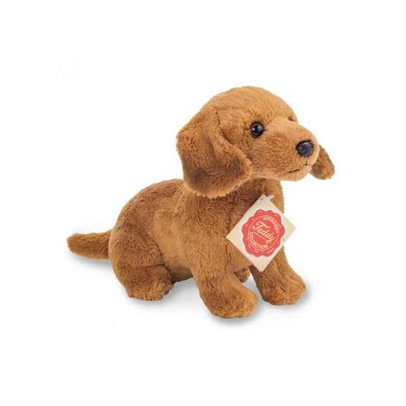 Peluche chien teckel assis marron 19 cm Hermann Teddy  sur Ambiance Plaisir