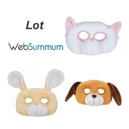 Promotion peluche masque chat chien lapin Histoire d'Ours -LWS-205
