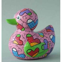 Statuette canard hearts Britto Romero -B334276