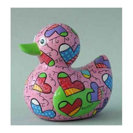 Statuette canard hearts Britto Romero -B334276 sur Ambiance Plaisir