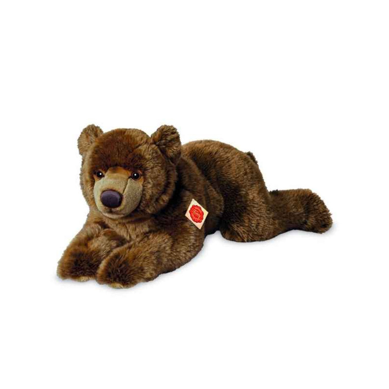 Peluche ours brun couché 60 cm Hermann  -91026 8