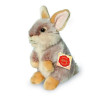 Peluche lapin brun assis 20 cm hermann  -93779 1