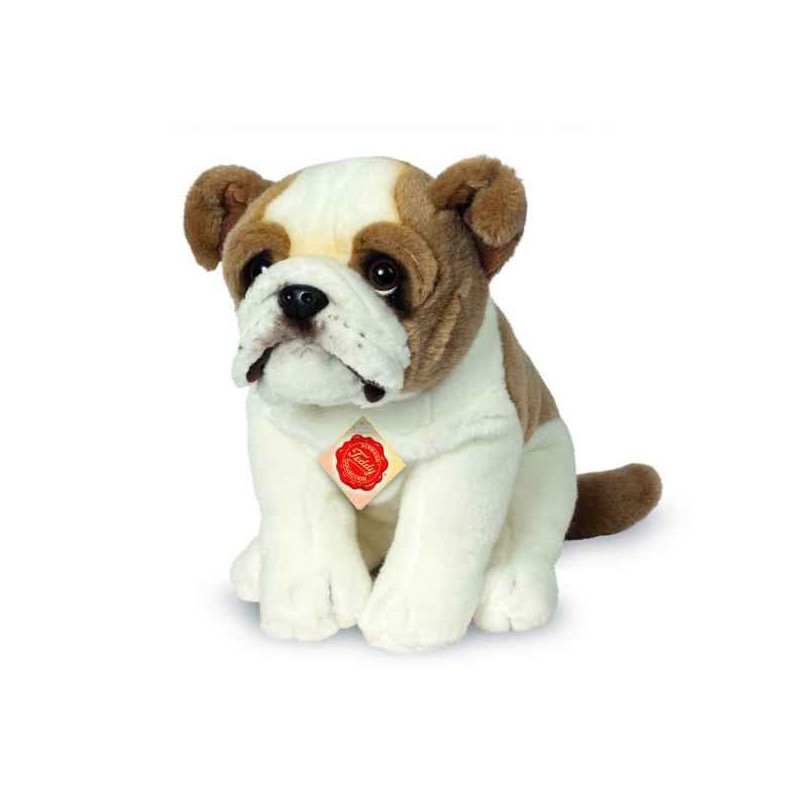 Une idée cadeau originale : Peluche bouledogue anglais assis 27 cm Hermann dans la catégorie JouetsPeluche bouledogue anglais as