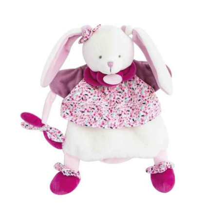 Une idée cadeau originale : Peluche Marionnette - lapin cerise Doudou et Compagnie -DC3080 dans la catégorie JouetsPeluche Mario