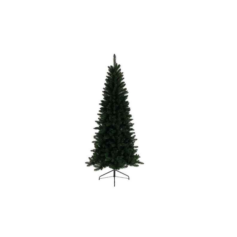 Sapin de Noël slim lodge mince nf 180cm vert base étroite -3571w69