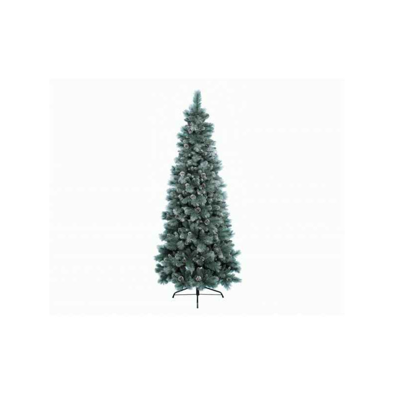 Sapin de Noël norwich givré nf 150cm vert/blanc base 78cm -3320w69