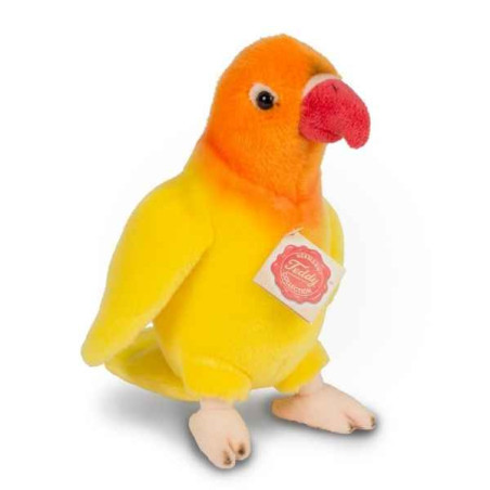 Peluche oiseau perruche ondulée lutino 20 cm Hermann Teddy  sur Ambiance Plaisir