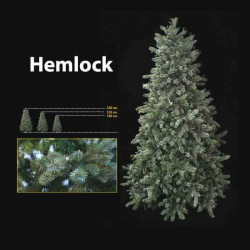 Sapin de Noël 210 cm Professionnel Hemlock Downswept Pine Tree 600 lumières Vert sur Ambiance Plaisir