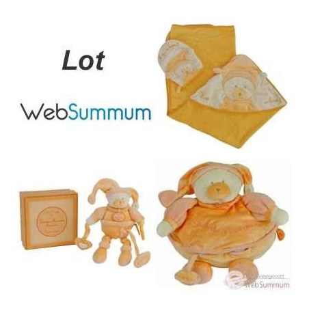 Lot cadeau de naissance peluche mandarine -LWS-452
