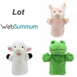 Lot 3 marionnettes à main gants les animaux de la ferme -LWS-378Lot 3 marionnettes à main gants les animaux de la ferme -LWS-378 (2)