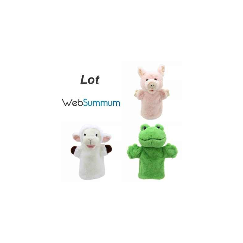 Lot 3 marionnettes à main gants les animaux de la ferme -LWS-378Lot 3 marionnettes à main gants les animaux de la ferme -LWS-378