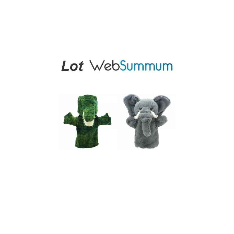 Lot 2 marionnettes traditionnelles gant savane -LWS-379Lot 2 marionnettes traditionnelles gant savane -LWS-379