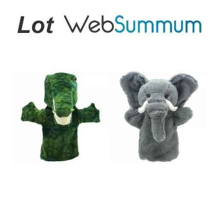 Lot 2 marionnettes traditionnelles gant savane -LWS-379Lot 2 marionnettes traditionnelles gant savane -LWS-379