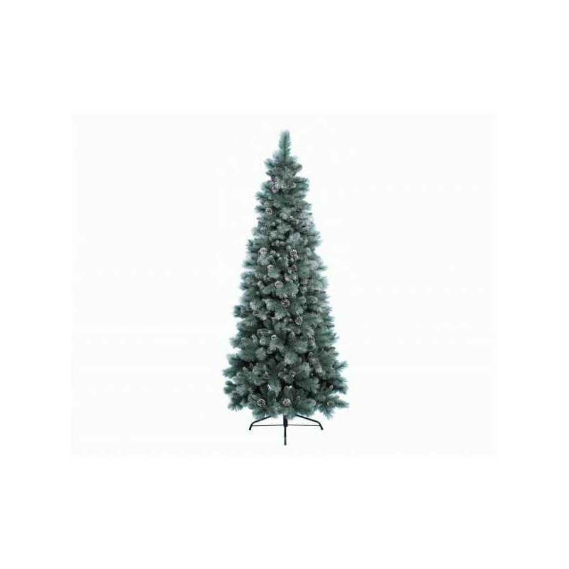 Sapin de Noël norwich givre nf 180cm vert/blanc base 89cm -3321w69