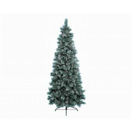 Sapin de Noël norwich givre nf 180cm vert/blanc base 89cm -3321w69