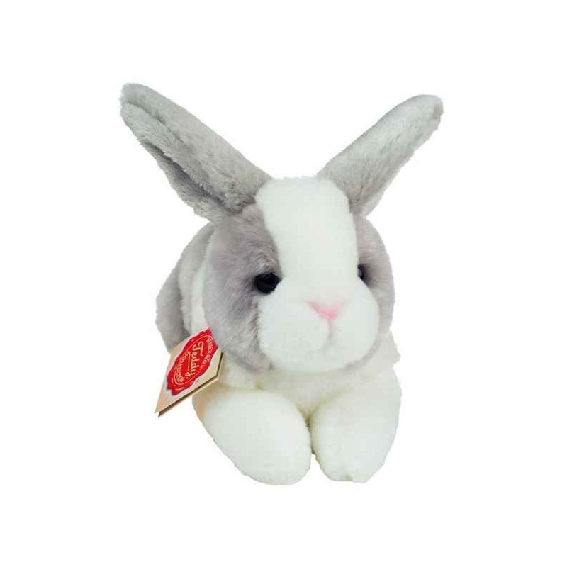 Peluche lapin gris -blanc 18 cm Hermann  -93786 9