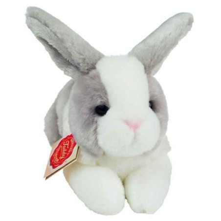 Peluche lapin gris -blanc 18 cm Hermann  -93786 9