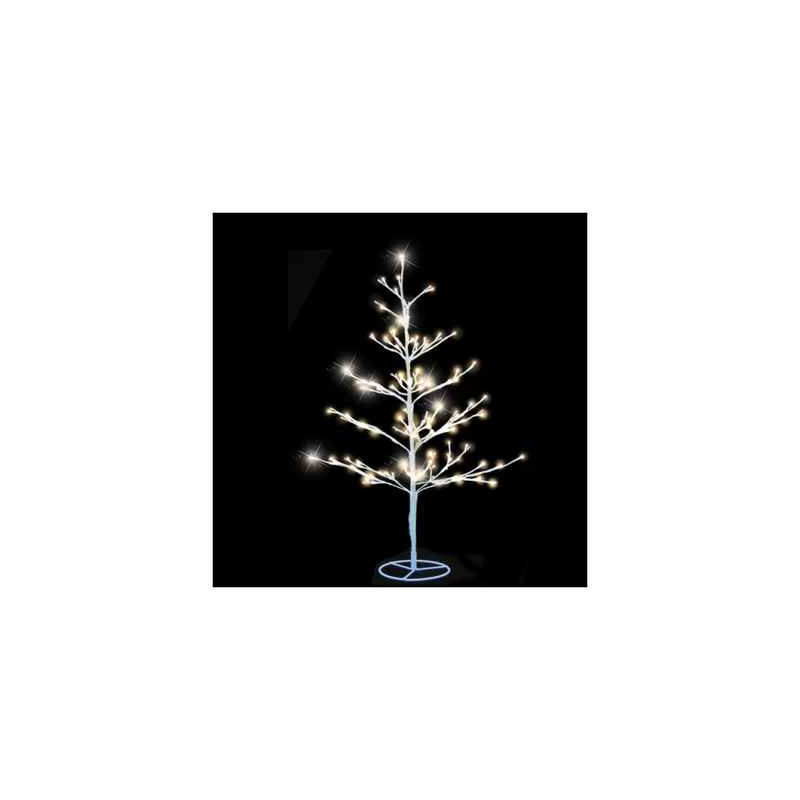 Sapin blanc Arbre h90 lumineux led blanc chaud120l -371716 sur Ambiance Plaisir