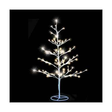 Sapin blanc Arbre h90 lumineux led blanc chaud120l -371716 sur Ambiance Plaisir