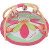Peluche Doudou et Compagnie Doudou Tapis d'eveil chat anis / rose -DC1002 sur Ambiance Plaisir