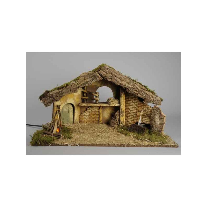 Crèche de Noël source et cheminée Kaemingk  -592080