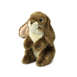 Peluche Lapin debout marron 18 cm ACP -28182019