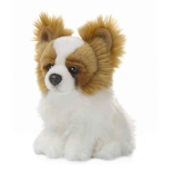 Peluche Chien papillon 19 cm ACP -23177017