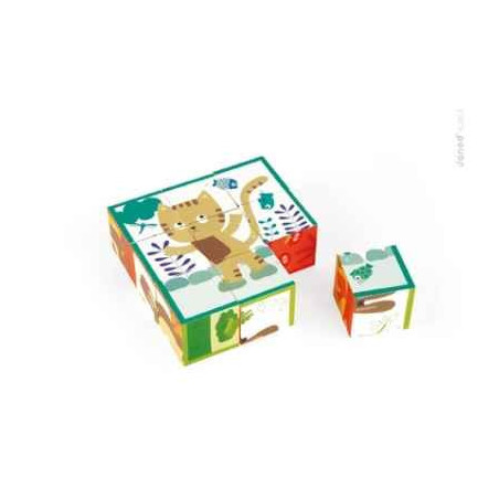 Kubkid - 9 cubes color Janod -J02802 sur Ambiance Plaisir