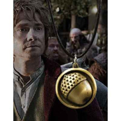 Hobbit - bouton de bilbo pendentif cordon cuir Noble Collection -NN1289 sur Ambiance Plaisir