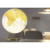 Globe lumineux light and colour metal gold en anglais