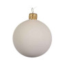 Boite 6 boules verre uni mat blanc laine 8cm sur Ambiance Plaisir