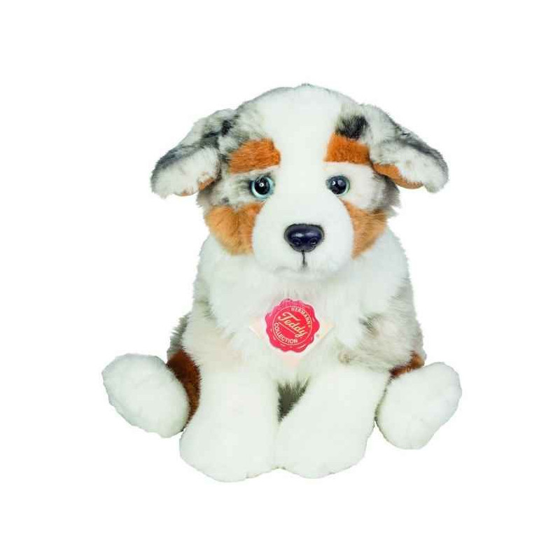 Une idée cadeau originale : Peluche chiot de berger australien assis 22 cm Hermann dans la catégorie JouetsPeluche chiot de berg