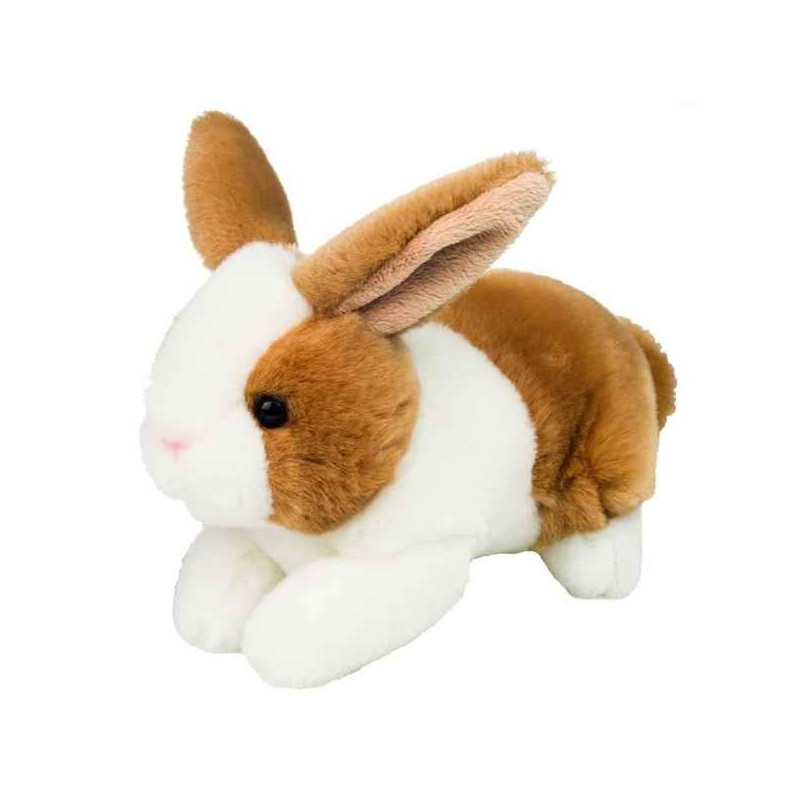 Peluche lapin brun -blanc 18 cm Hermann  -93787 6